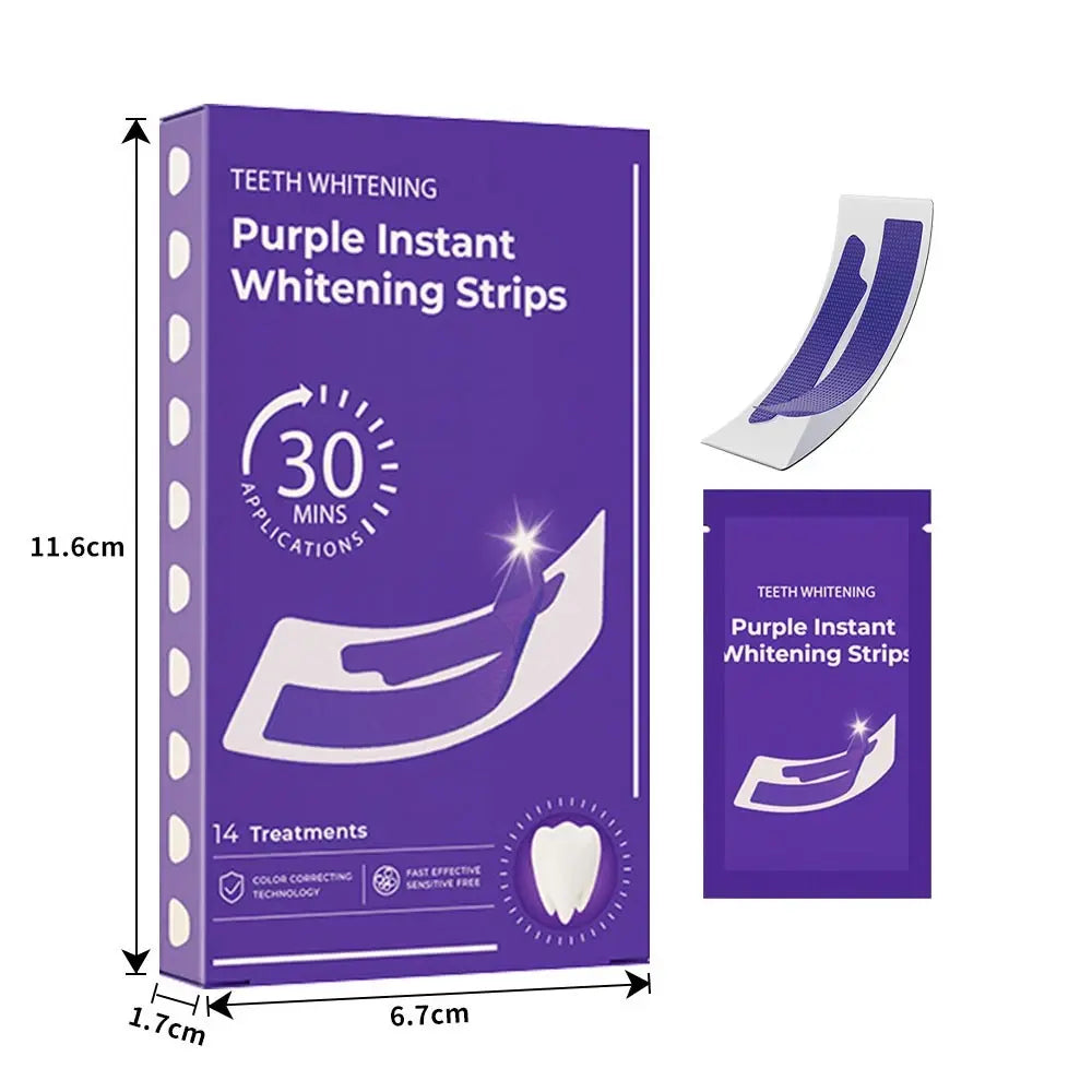 Teeth Whitening Strips, 14Pairs(28Pcs)Non-Sensitive Teeth Whitening Strips,Tooth Whitening, Tooth Stain Treatment, Combining Whitening and Colour Correction