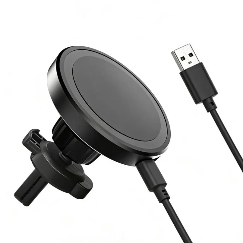 MagMount Pro — Magnetyczny Uchwyt Samochodowy z Ładowaniem Bezprzewodowym MagSafe | iPhone 12–17