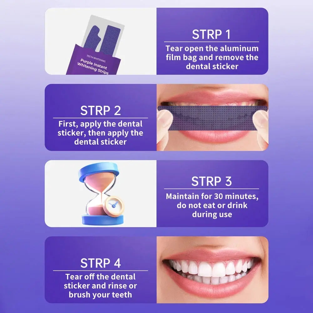 Teeth Whitening Strips, 14Pairs(28Pcs)Non-Sensitive Teeth Whitening Strips,Tooth Whitening, Tooth Stain Treatment, Combining Whitening and Colour Correction